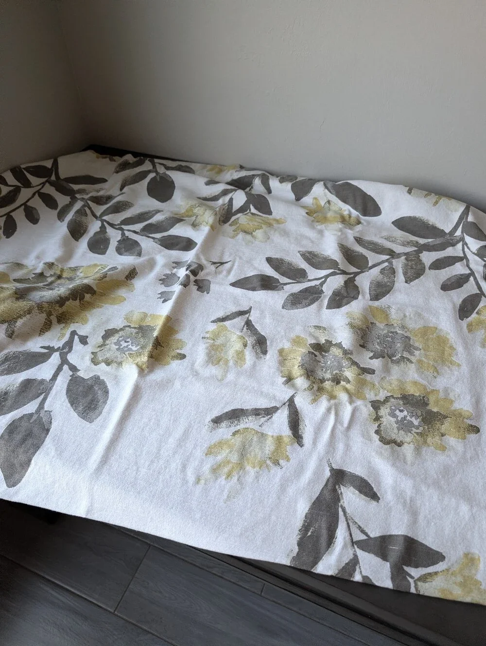 Threshold Target Leaf Gray Yellow Cream Curtain Rod 100% Cotton Size 78